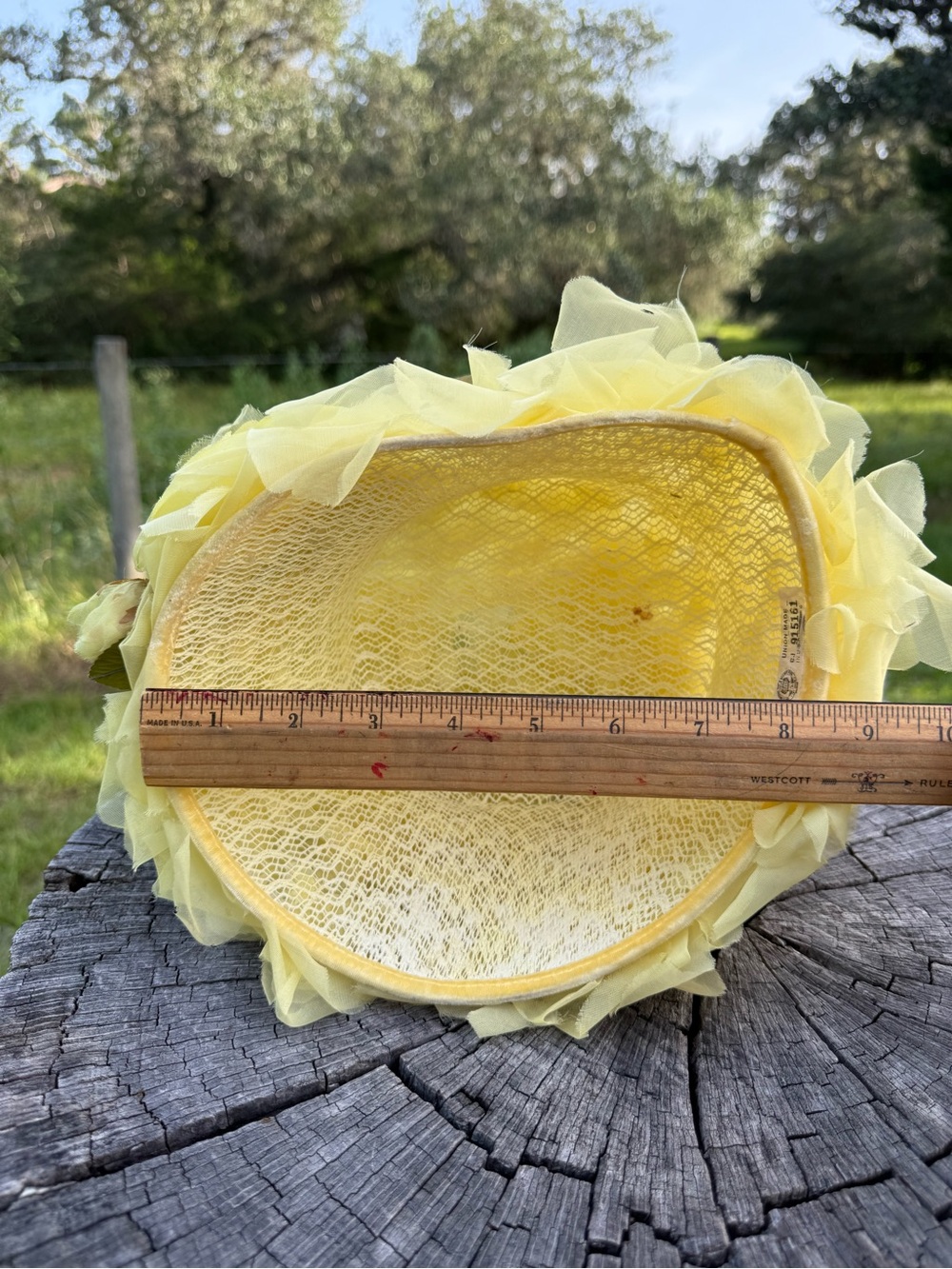 Vintage Yellow Rose Hat - Picture 4 of 7
